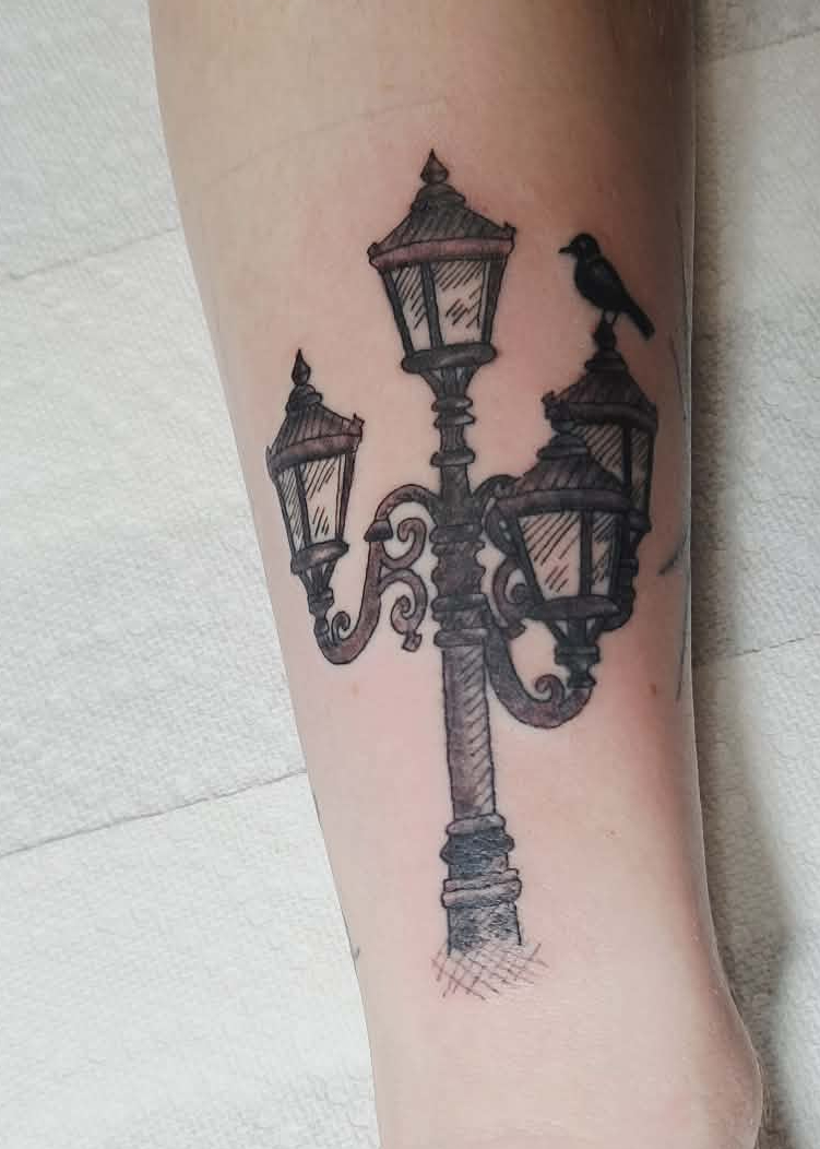 Lamppost tattoo