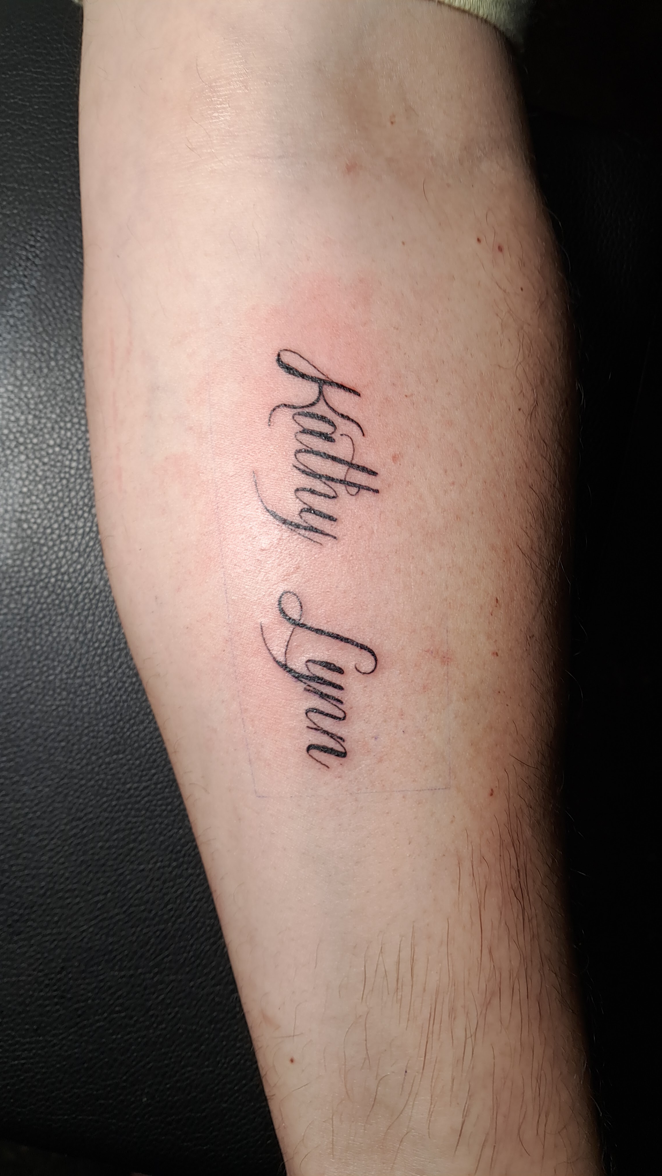 Name script tattoo